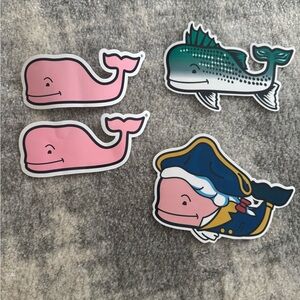 Vineyard Vines Whale Sticker Set of 4